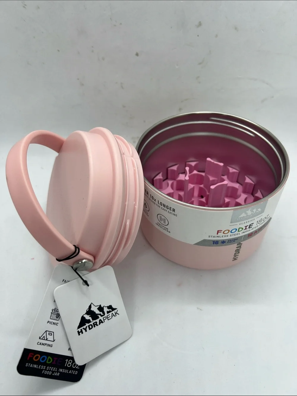Hydrapeak Food Jar Insulated Stainless Steel Plus Peptide Storage Container NWT